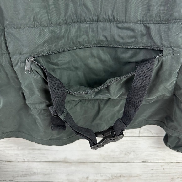 Bearded Goat Mens Small Jacket Dark Gray Pockets Zip Hooded Windbreaker Packable - Picture 9 of 13